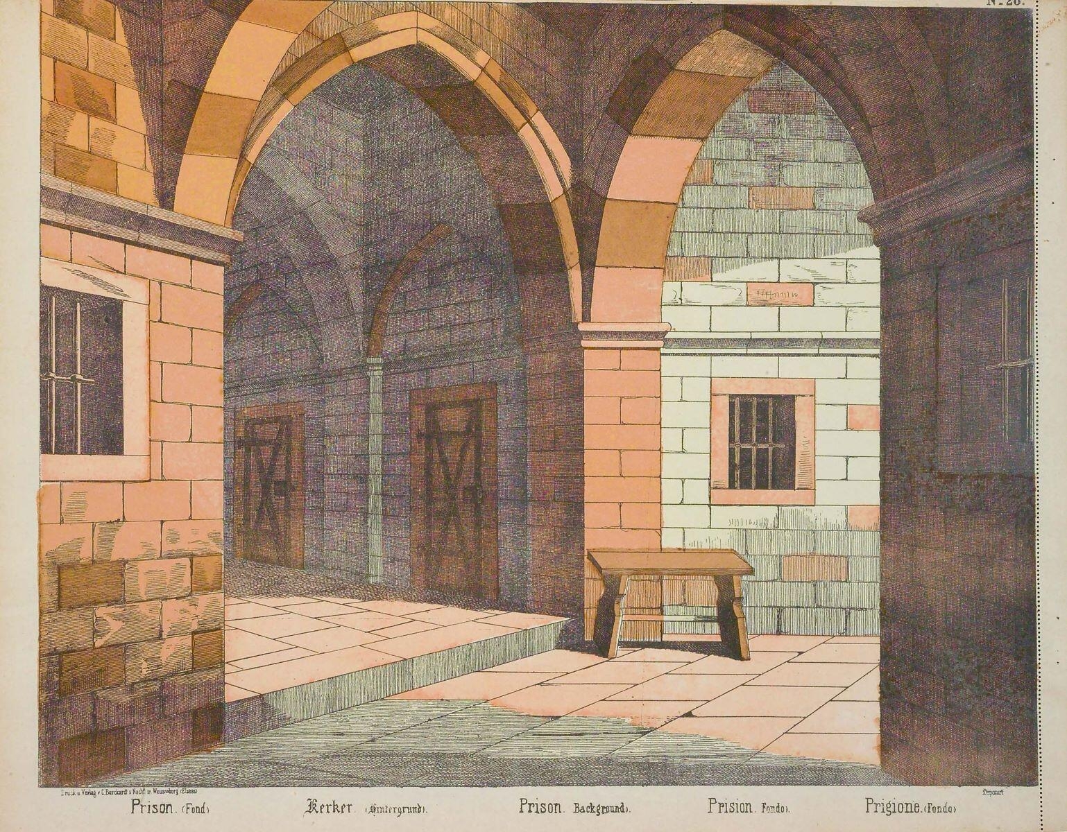 Prison. (Fond) [N° 28.] (titre inscrit, fr., all., angl., esp., it.)