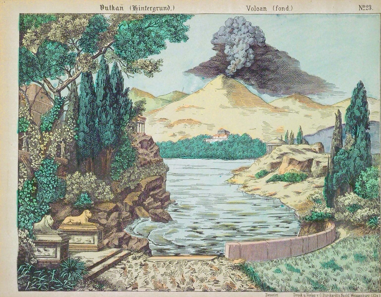 Volcan (fond.) N° 23. (titre inscrit, fr., all.)