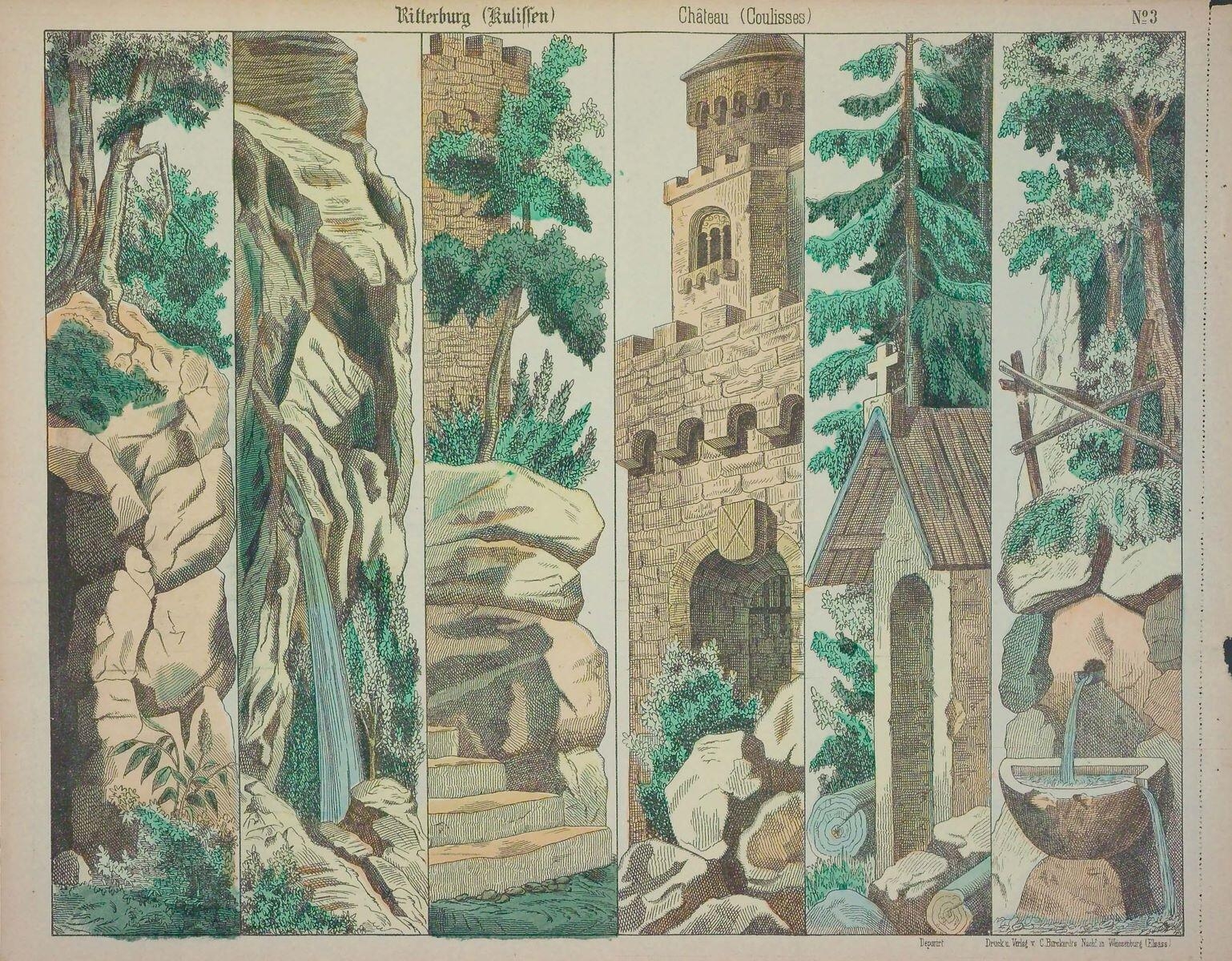 Château (Coulisses) N°3 (titre inscrit, fr., all.)