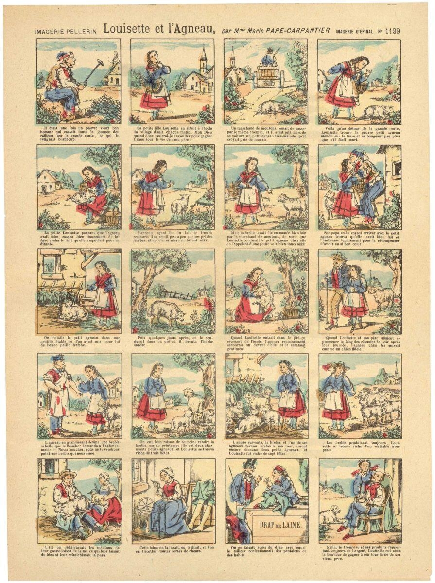 Louisette et l'Agneau, par Mme Marie PAPE-CARPANTIER (titre inscrit)