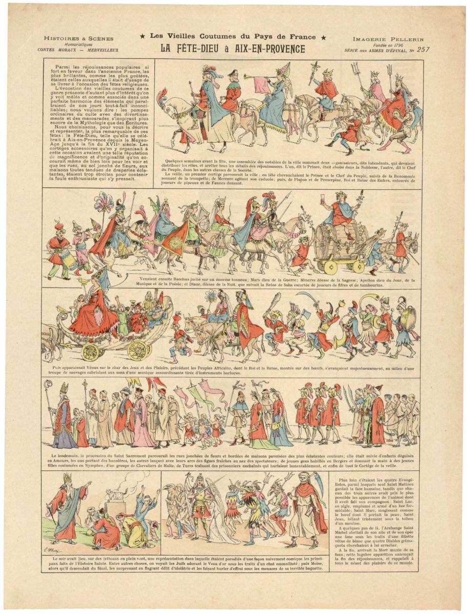 * Les Vieilles Coutumes du Pays de France * / LA FETE-DIEU à AIX-EN-PROVENCE (titre inscrit)