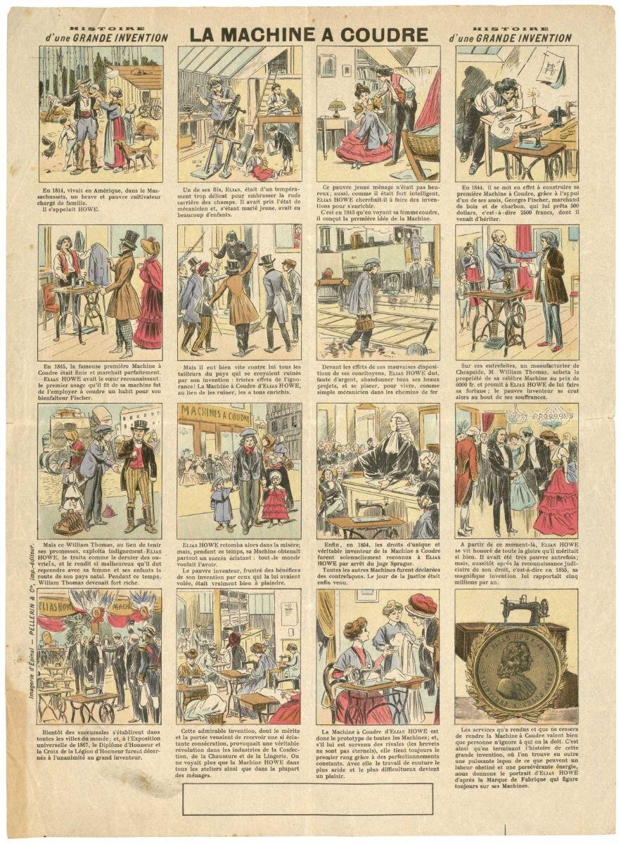 HISTOIRE d'une Grande Invention : LA MACHINE A COUDRE (titre inscrit)