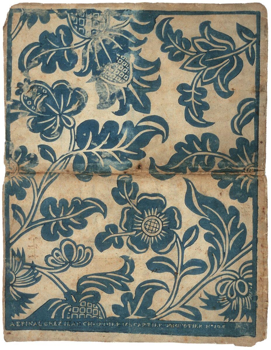 Dominoterie à décor floral (titre factice)