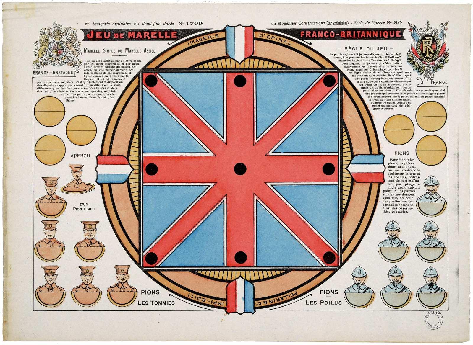JEU DE MARELLE FRANCO - BRITANNIQUE N° 1709 (titre inscrit)