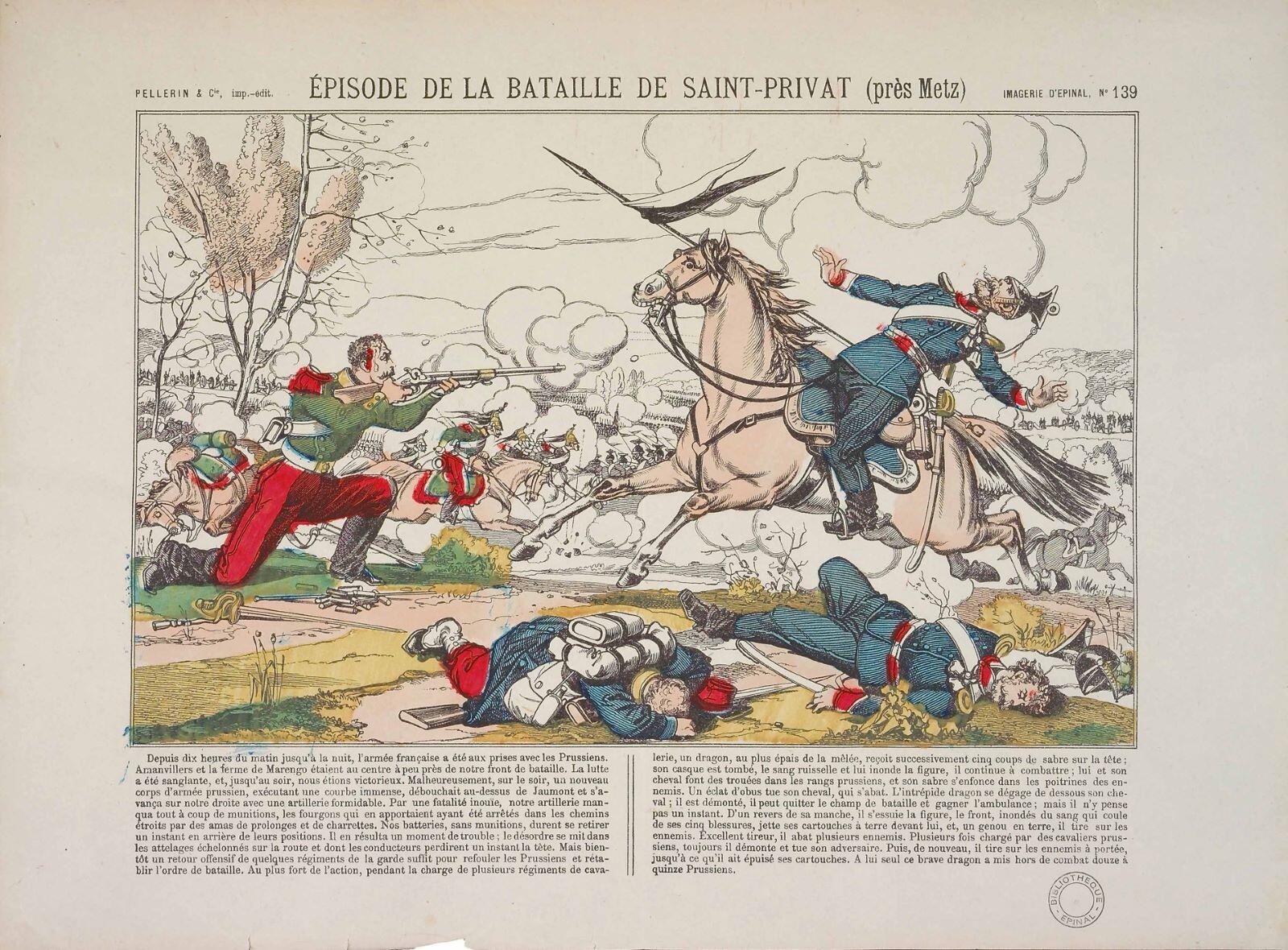 ÉPISODE DE LA BATAILLE DE SAINT-PRIVAT (près Metz) (titre inscrit)