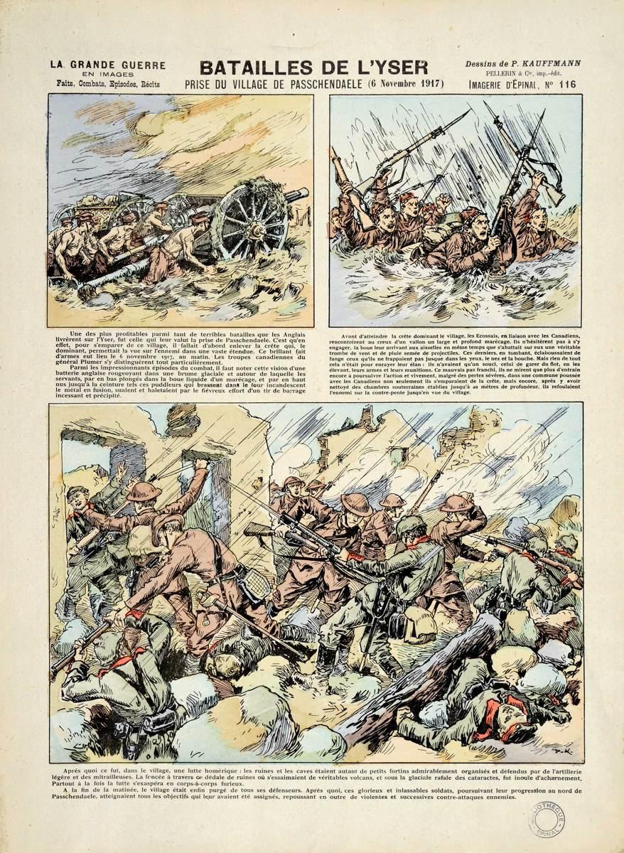 BATAILLES DE L'YSER / PRISE DU VILLAGE DE PASSCHENDAELE (6 Novembre 1917)  (titre inscrit)
