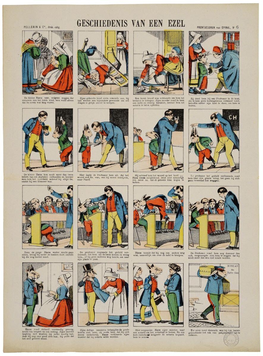 GESCHIEDENIS VAN EEN EZEL (titre inscrit, néerl.) ; L’histoire d’un âne. (titre factice)