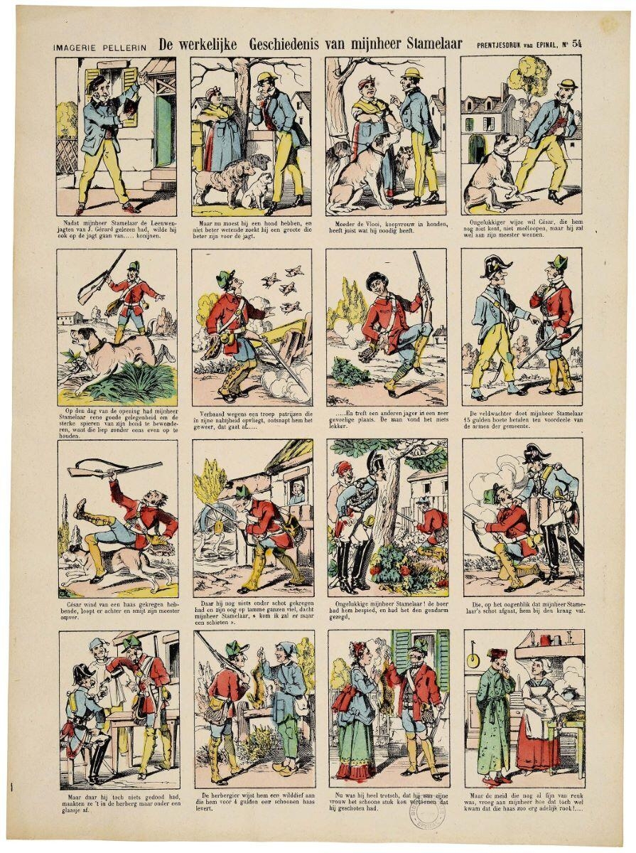 De werkelijke Geschiedenis van mijnheer Stamelaar (titre inscrit, néerl.) ; Première et dernière chasse de M. Pantouflard ou Histoire véridique de M. Bredouillard (titre factice)