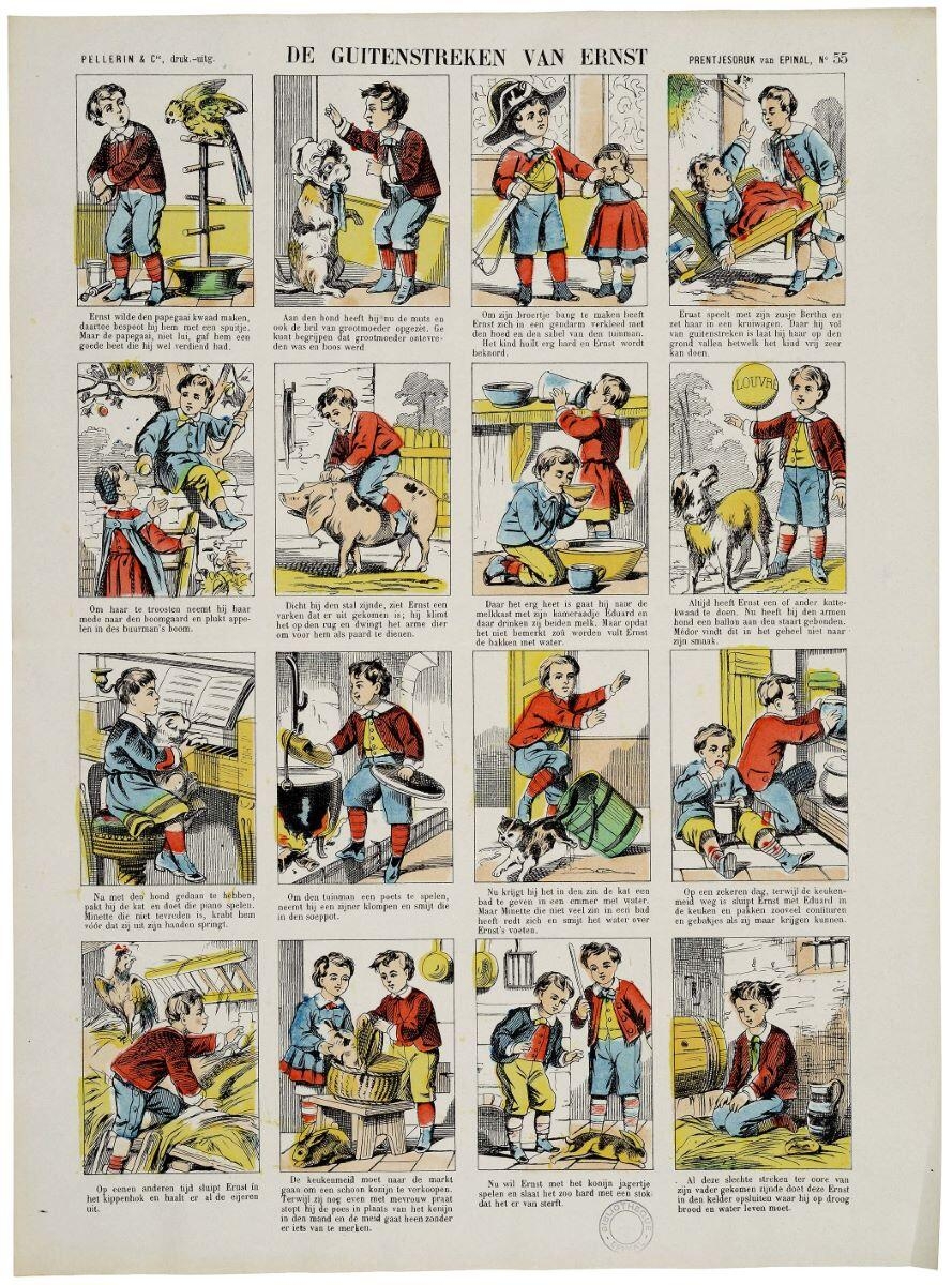 DE GUITENSTREKEN VAN ERNST (titre inscrit, néerl.) ; Les espiègleries d'Ernest (titre traduit)