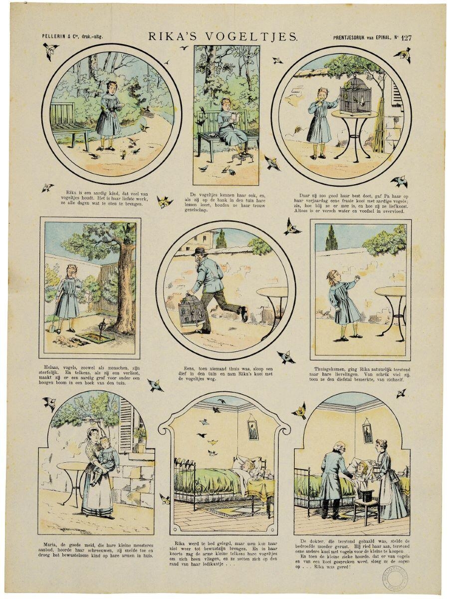 RIKA’S VOGELTJES. (titre inscrit, néerl.) ; Les petits oiseaux d'Henriette (titre factice)
