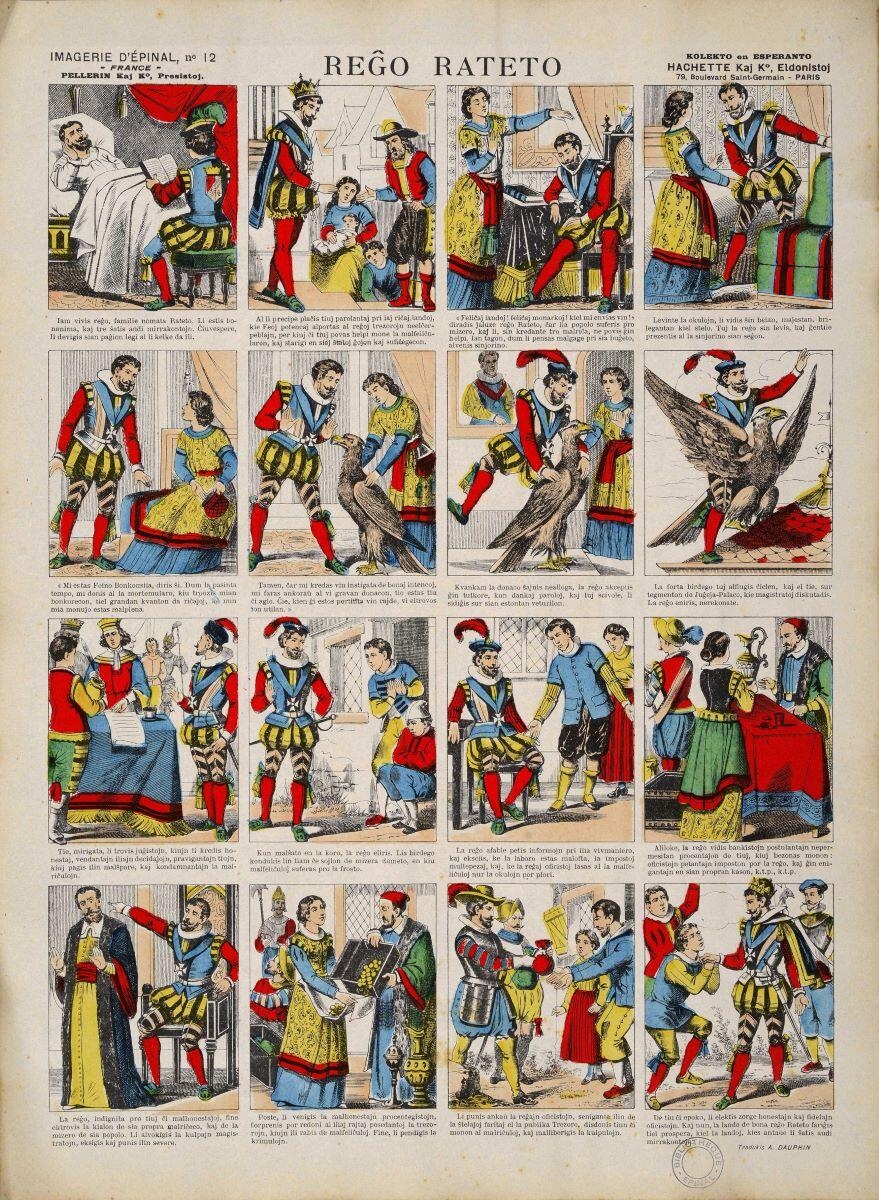 REGO RATETO (titre inscrit, esperanto) ; le roi raton (titre factice)