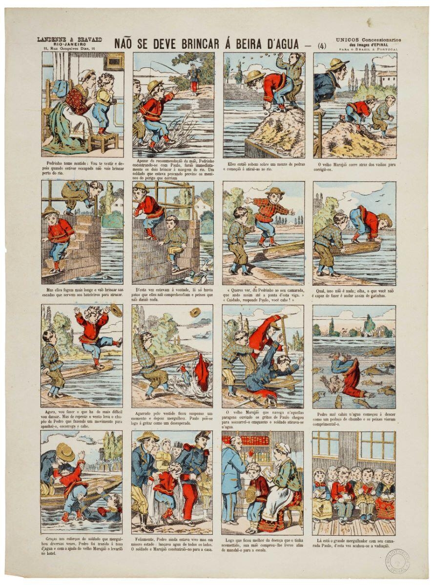 NÃO SE DEVE BRINCAR Á BEIRA D’AGUA - (4) (titre inscrit, portugais) NE JOUEZ PAS AU BORD DE L'EAU (titre factice)