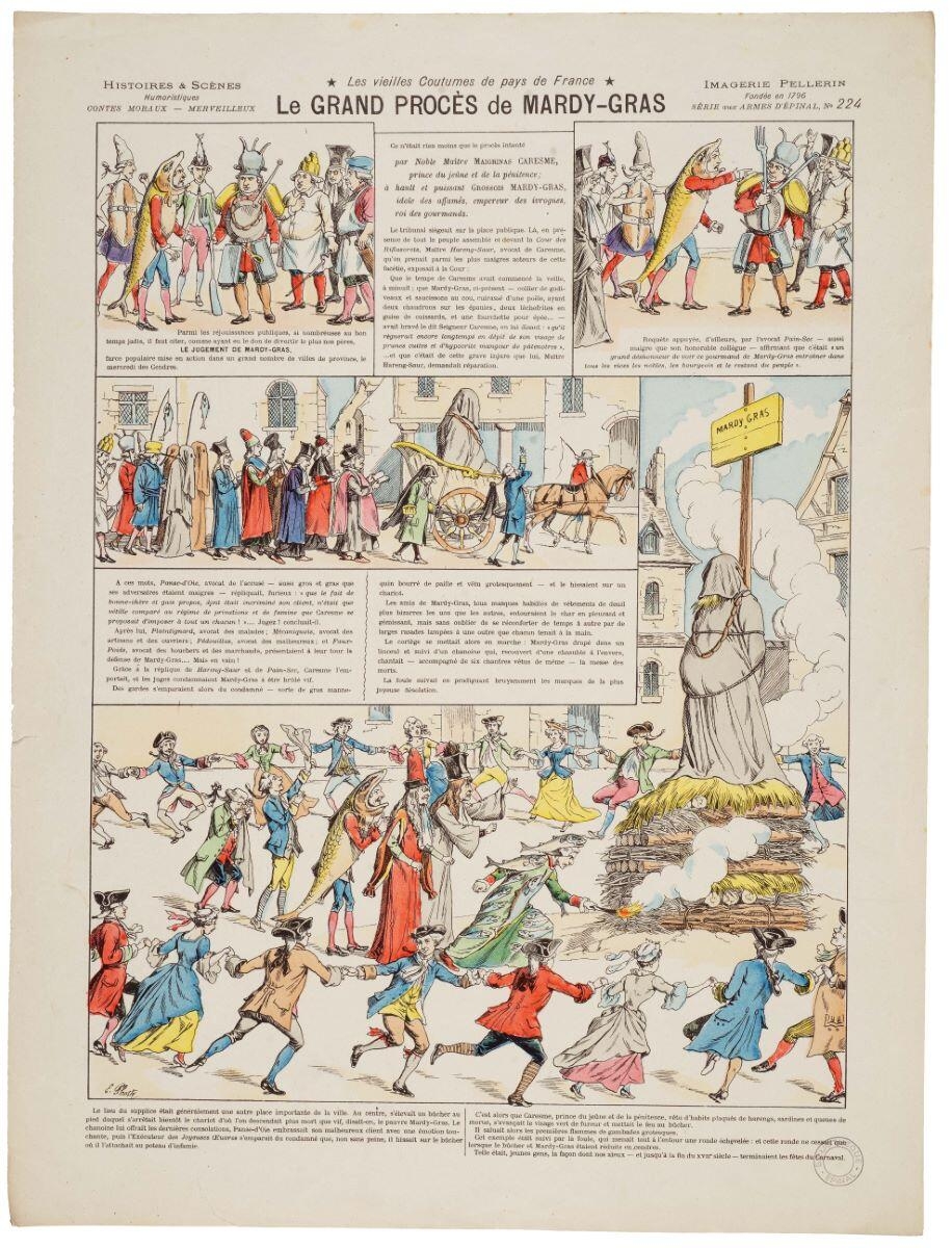 Les vieilles Coutumes de pays de France / Le GRAND PROCÈS DE MARDY-GRAS (titre inscrit)
