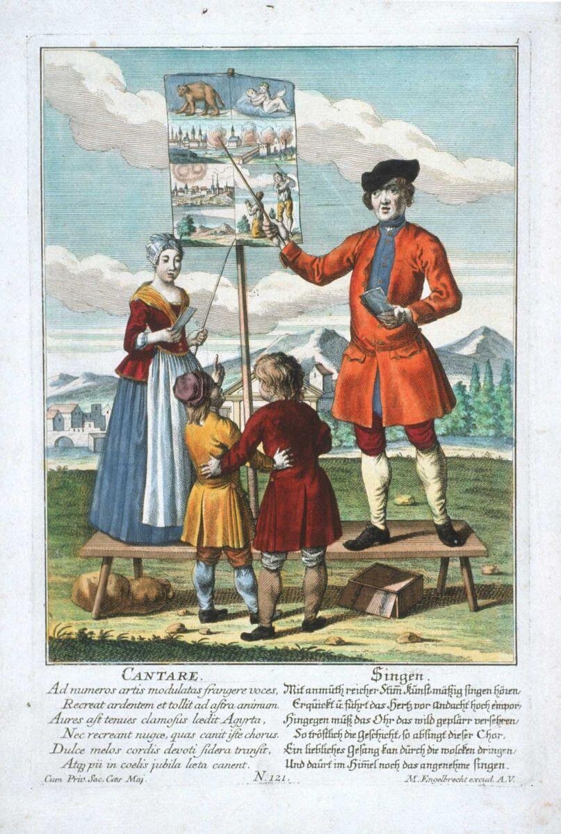 CANTARE. N. 121. (titre inscrit lat., all.) ; Le chanteur de complaintes (titre factice)