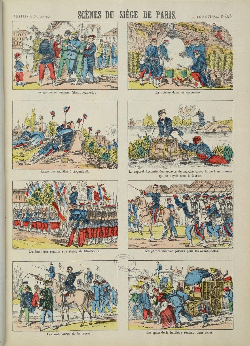 SCÈNES DU SIÉGE DE PARIS (titre inscrit)