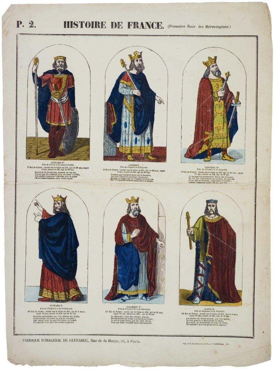 HISTOIRE DE FRANCE. (Première Race des Mérovingiens.) (titre inscrit)