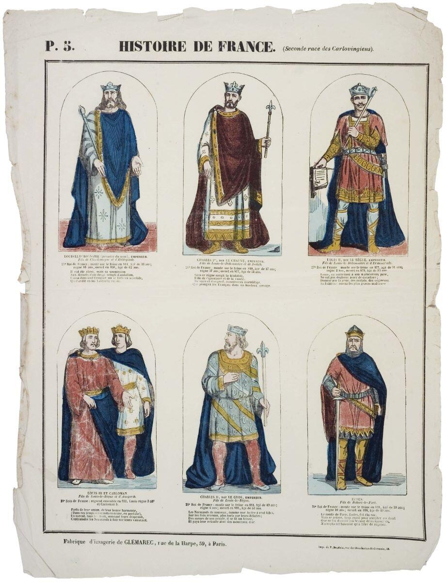 HISTOIRE DE FRANCE. (Seconde race des Carlovingiens). (titre inscrit)