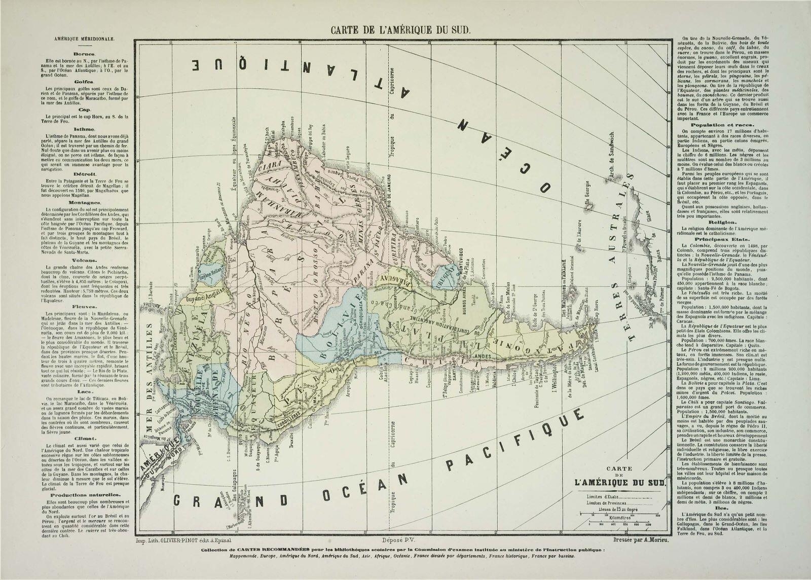 CARTE DE L’AMERIQUE DU NORD. (titre inscrit)