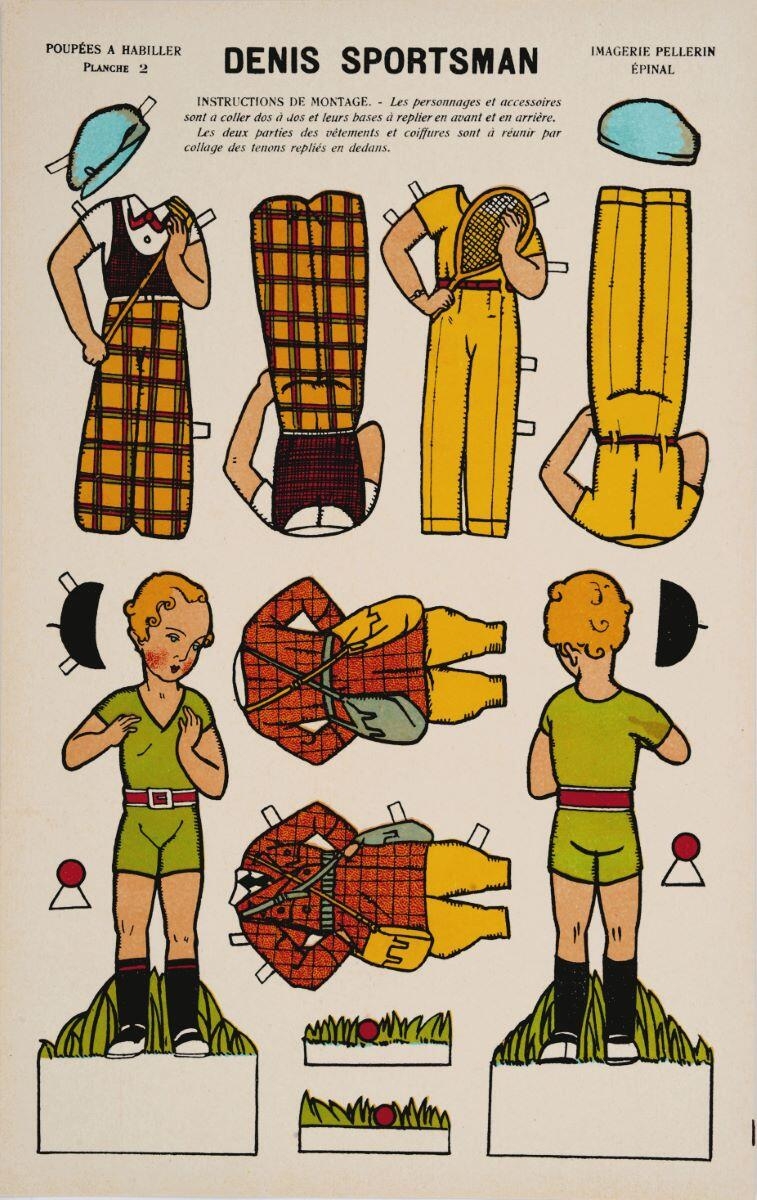 POUPÉES A HABILLER / PLANCHE 2 / DENIS SPORTSMAN (titre inscrit)