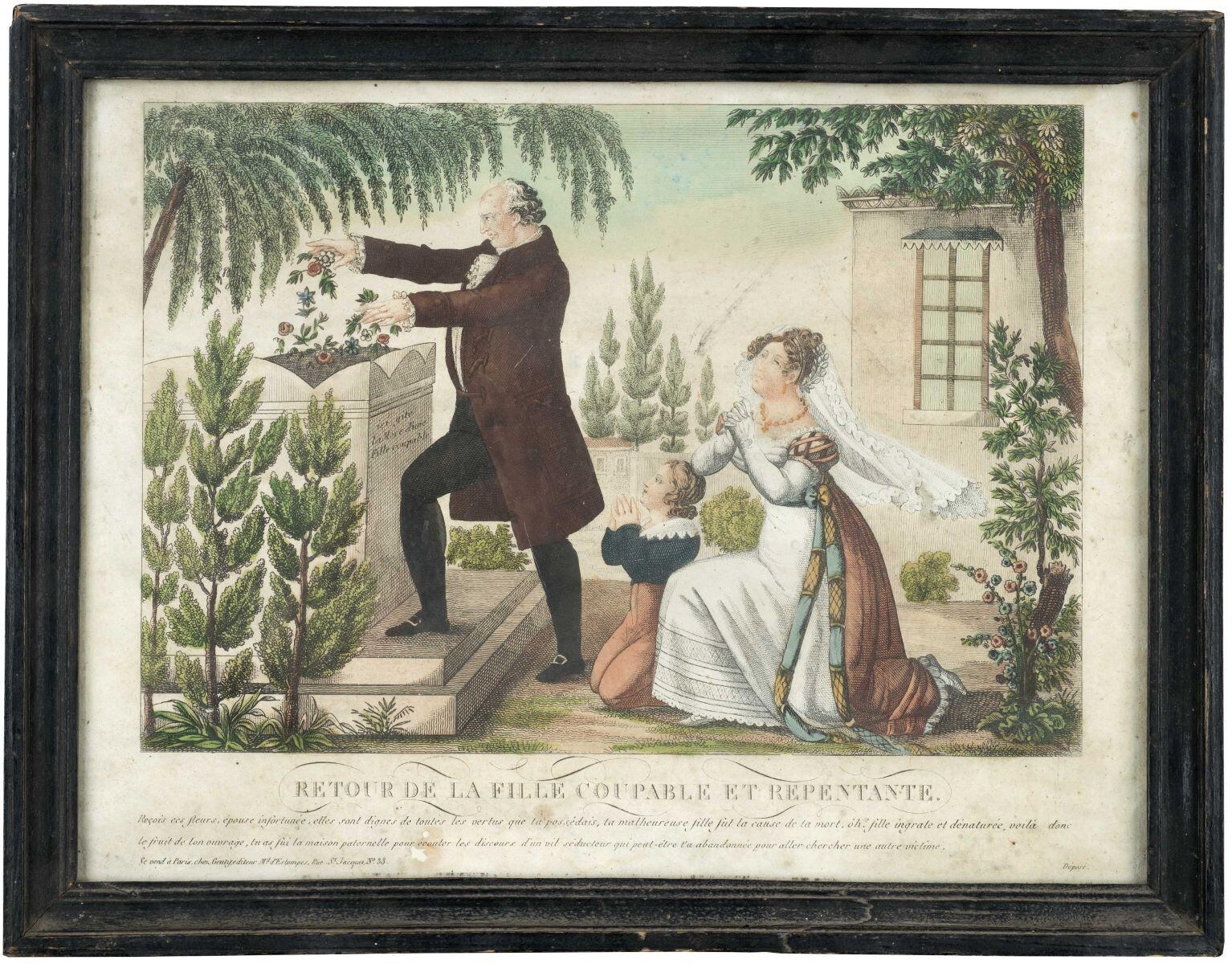 RETOUR DE LA FILLE COUPABLE ET REPENTANTE. (titre inscrit)