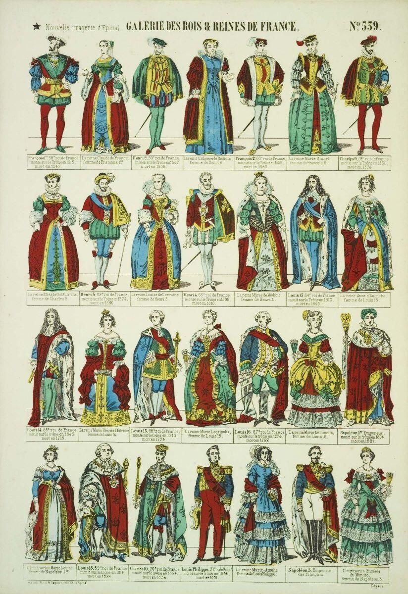 GALERIE DES ROIS & REINES DE FRANCE. N° 539. (titre inscrit)