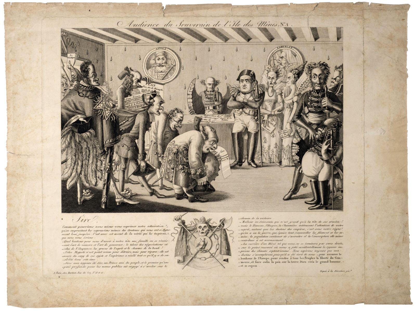 Audience du Souverain de l’Ile des Mines, N°.1. (titre inscrit)