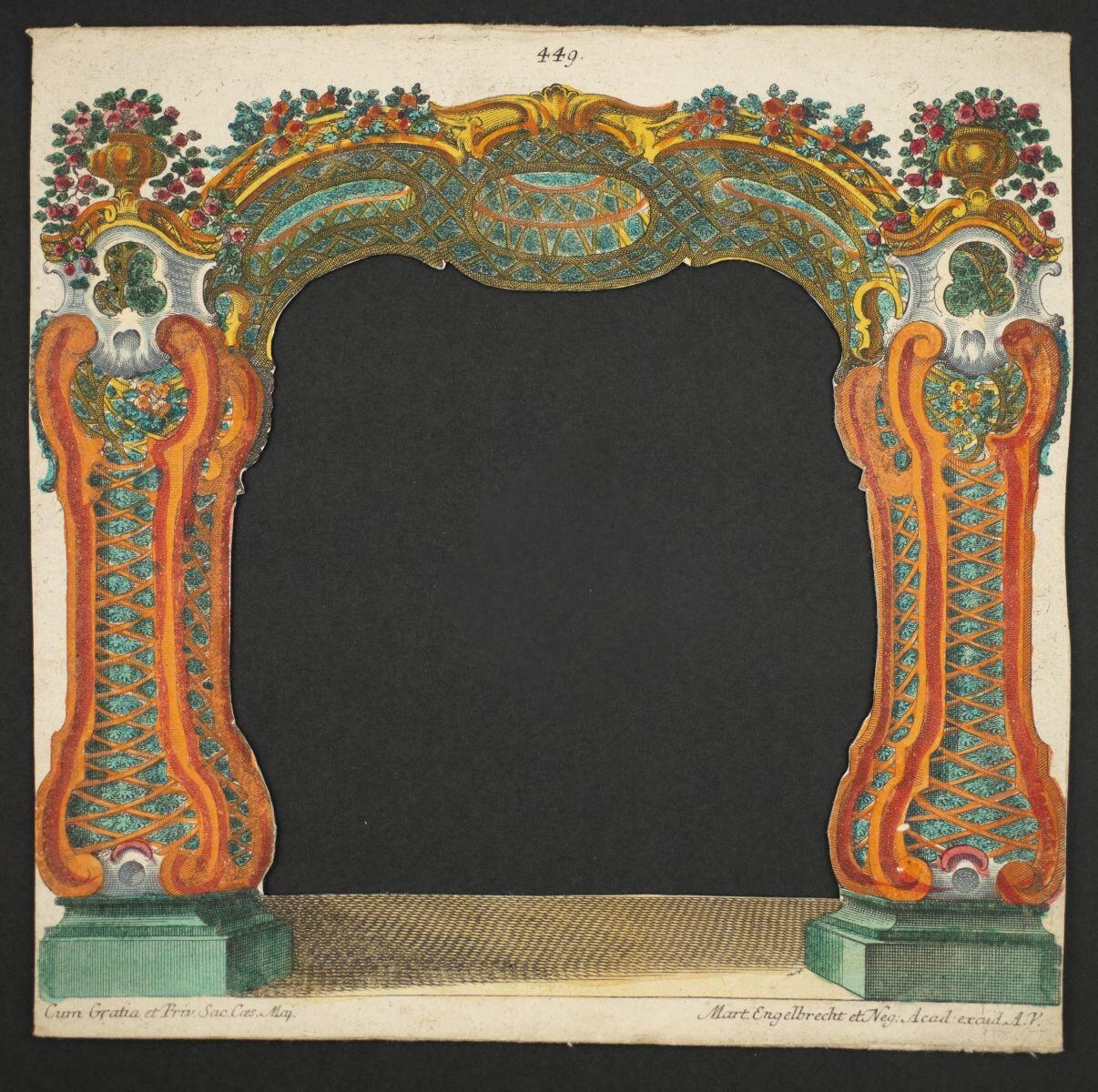 Théâtre optique. Septième et dernière planche du décor du jardin (titre factice)