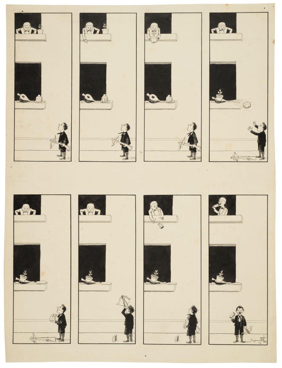 Ingéniosité de deux jeunes gourmands (titre factice)