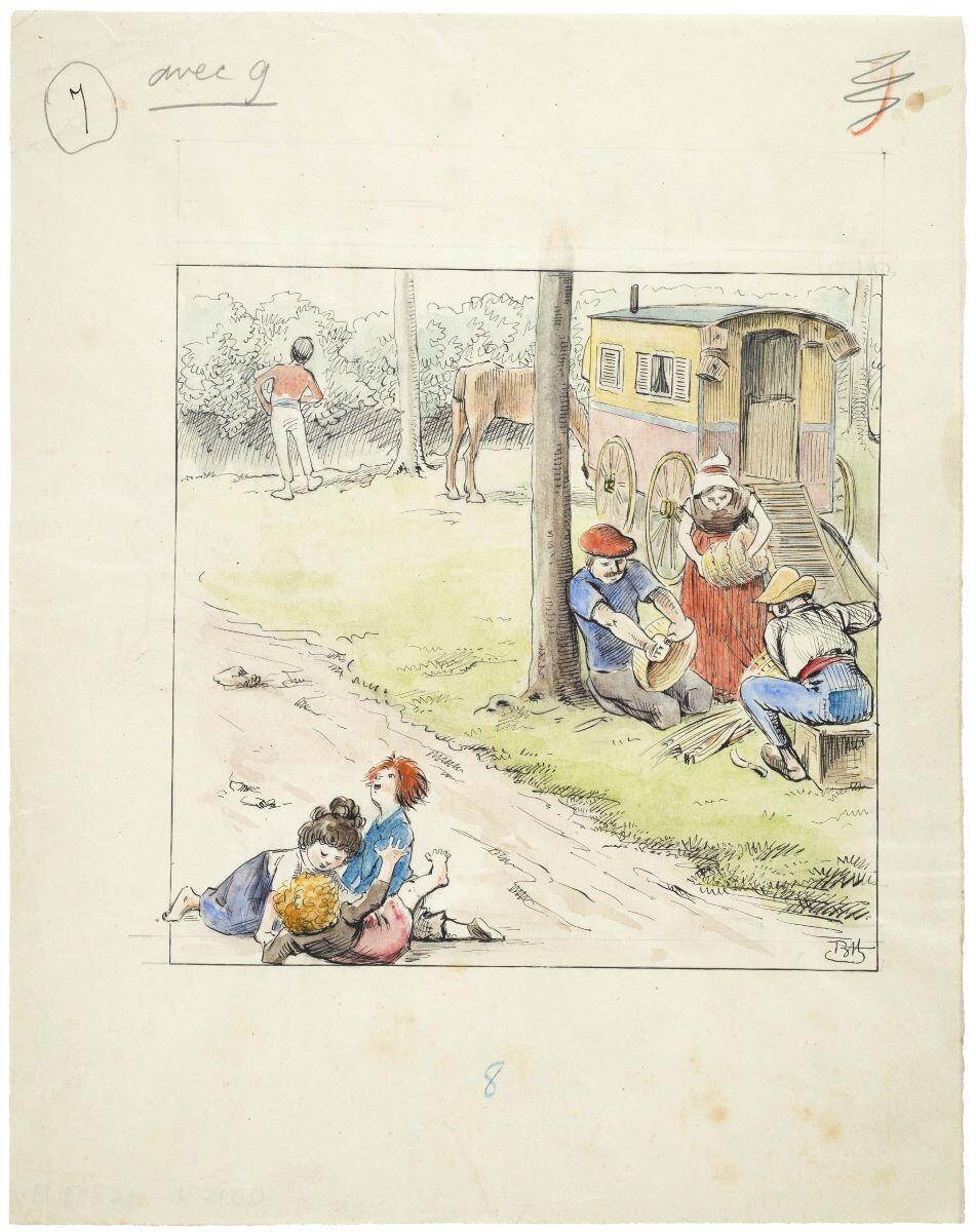 les gitans : enfants qui jouent (titre factice)