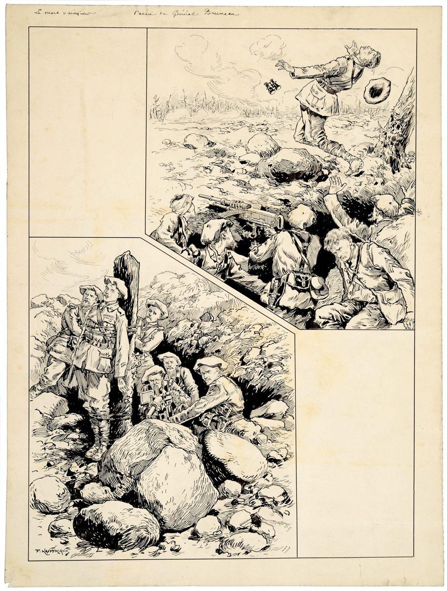 Le mort vainqueur poésie du général Bruneau (titre inscrit)