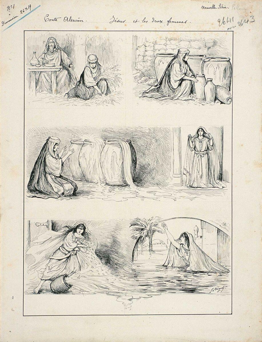 Conte Alsacien. Jésus et les deux femmes (titre inscrit)