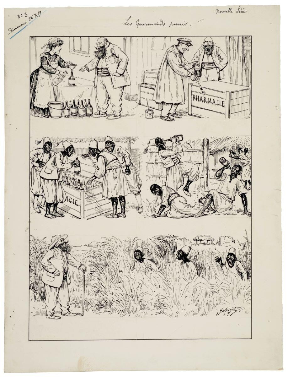 Les Gourmands punis. (titre inscrit)