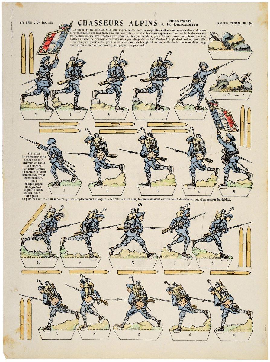 CHASSEURS ALPINS / CHARGE / à la baïonnette (titre inscrit)