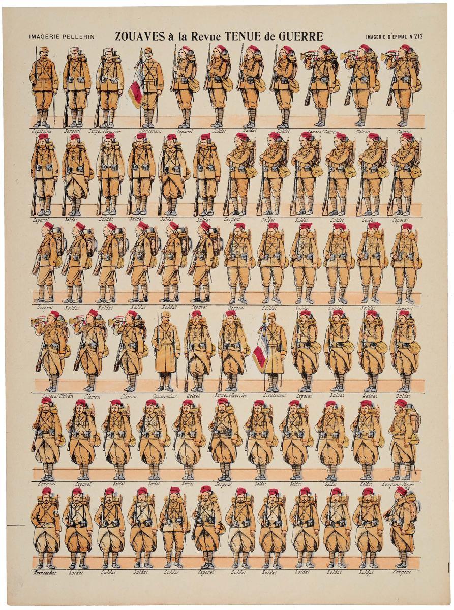 ZOUAVES à la Revue TENUE de GUERRE (titre inscrit)