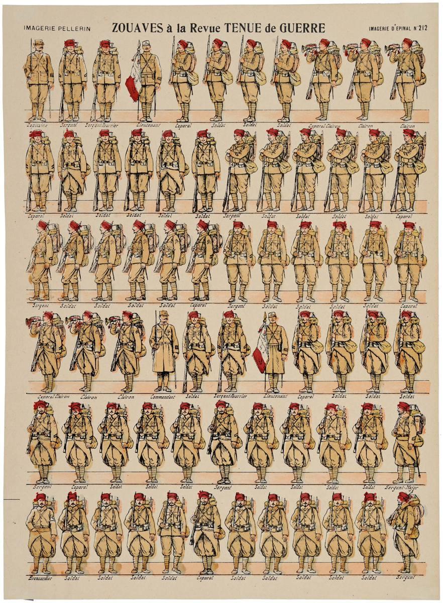 ZOUAVES à la Revue TENUE de GUERRE (titre inscrit)