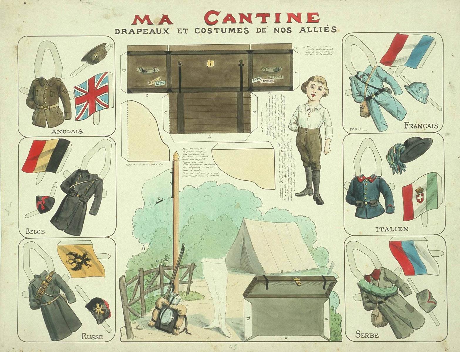 MA CANTINE / DRAPEAUX ET COSTUMES DE NOS ALLIÉS (titre inscrit)