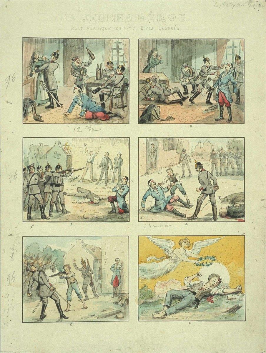 NOS JEUNES HEROS / MORT HEROIQUE DU PETIT EMILE DESPRES (titre inscrit)