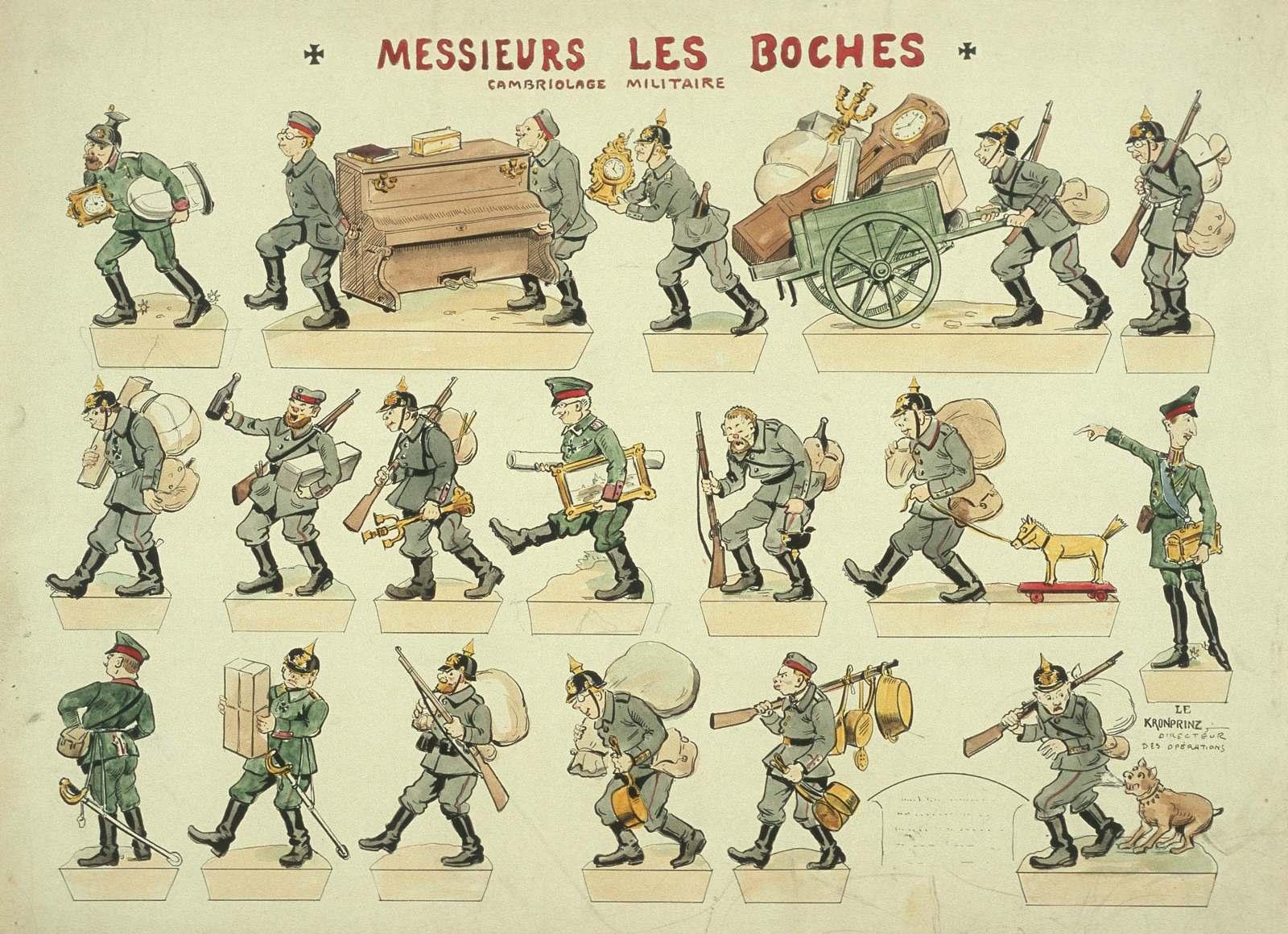 MESSIEURS LES BOCHES / CAMBRIOLAGE MILITAIRE (titre inscrit)