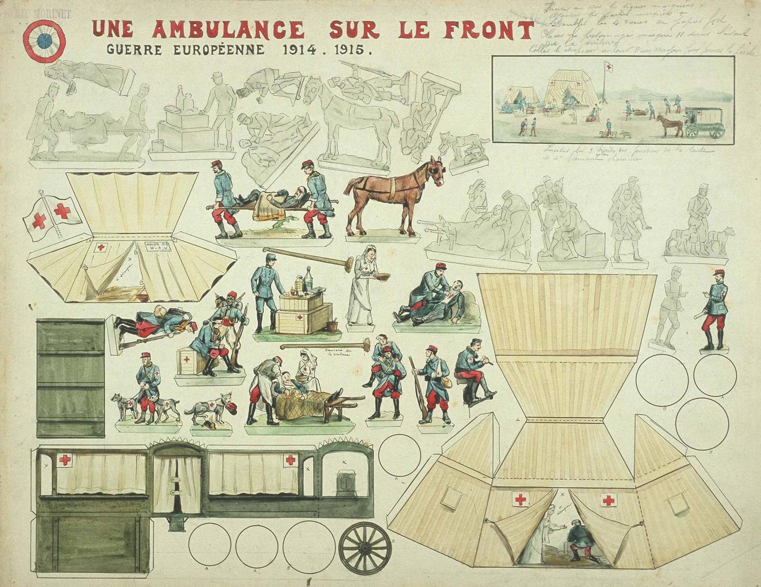 UNE AMBULANCE SUR LE FRONT (titre inscrit)