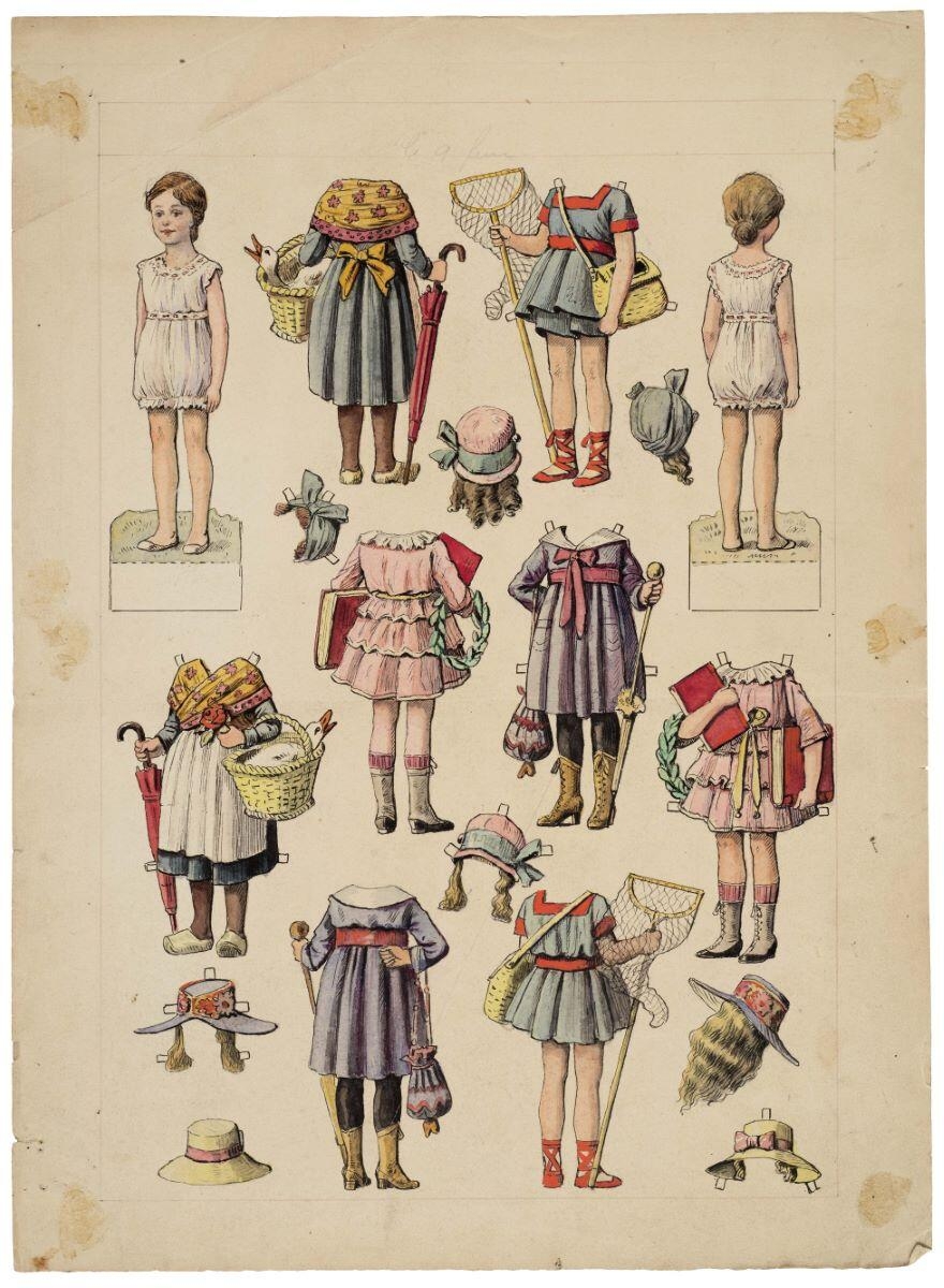 poupée à habiller, déguisement (titre factice)