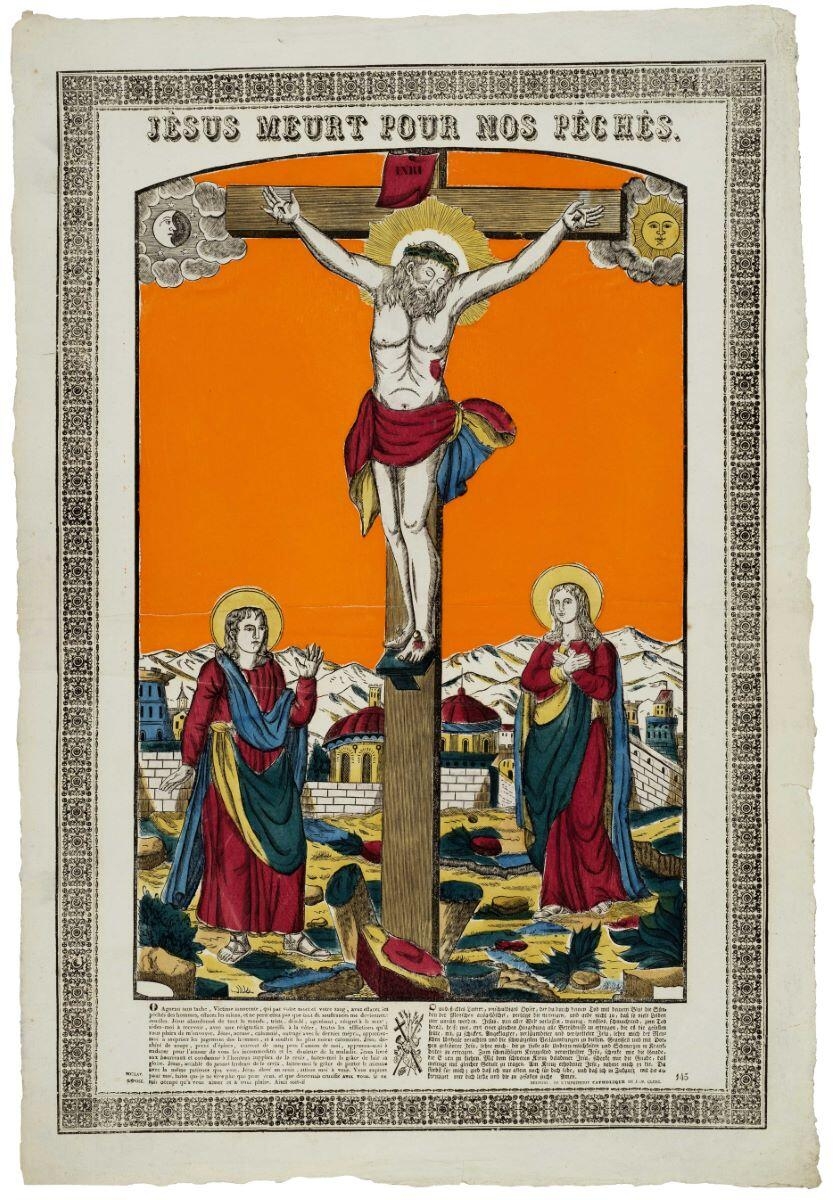 JESUS MEURT POUR NOS PÉCHÉS. (titre inscrit)