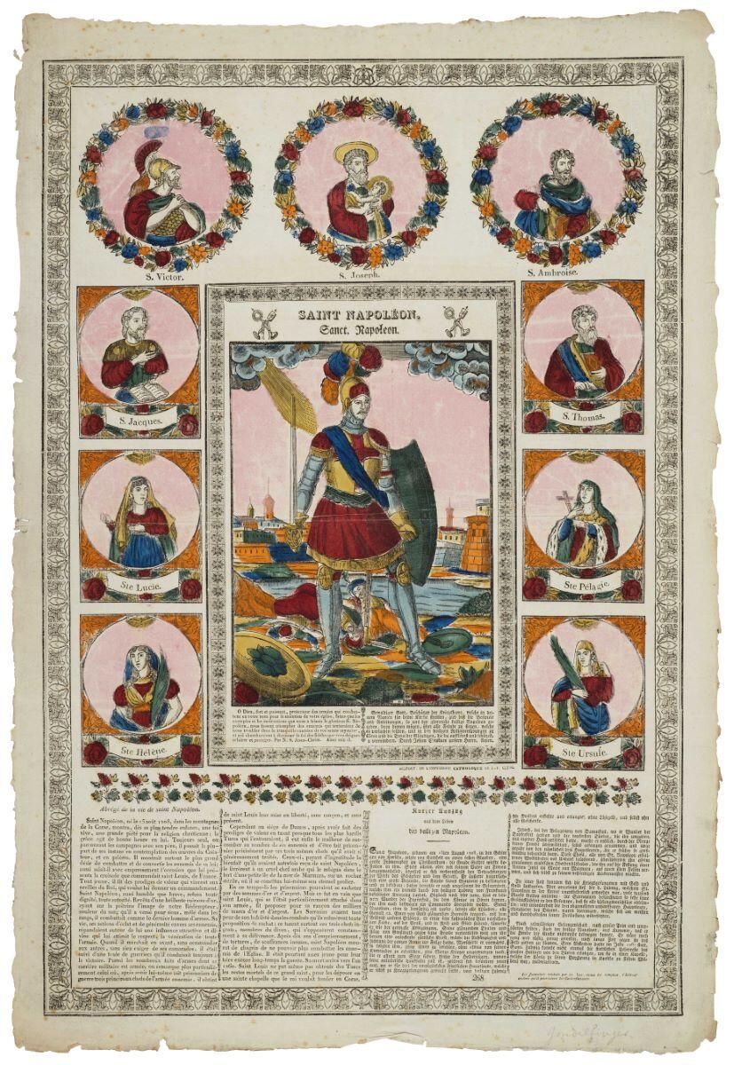 SAINT NAPOLÉON. (titre inscrit, fr., all., gothique)