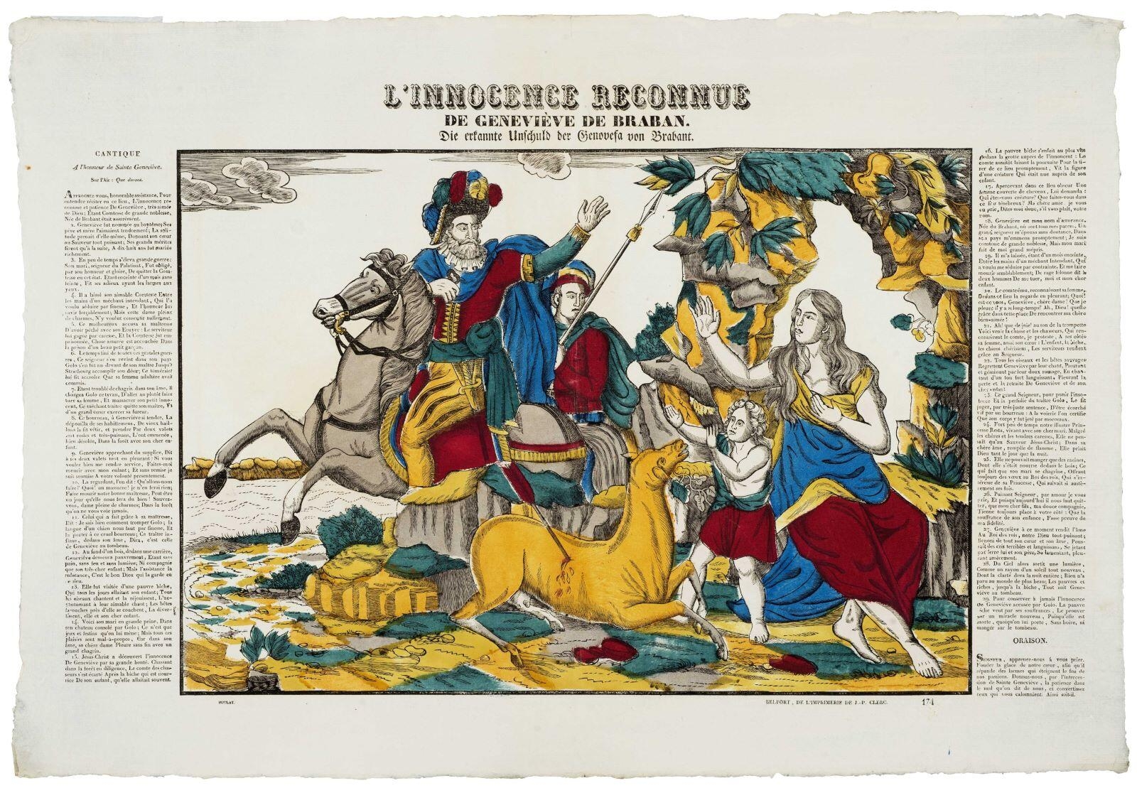 L'INNOCENCE RECONNUE / DE GENEVIÈVE DE BRABAN. / 174 (titre inscrit, fr., all.)
