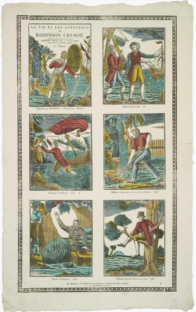 LA VIE ET LES AVENTURES / DE / ROBINSON CRUSOE. (titre inscrit)