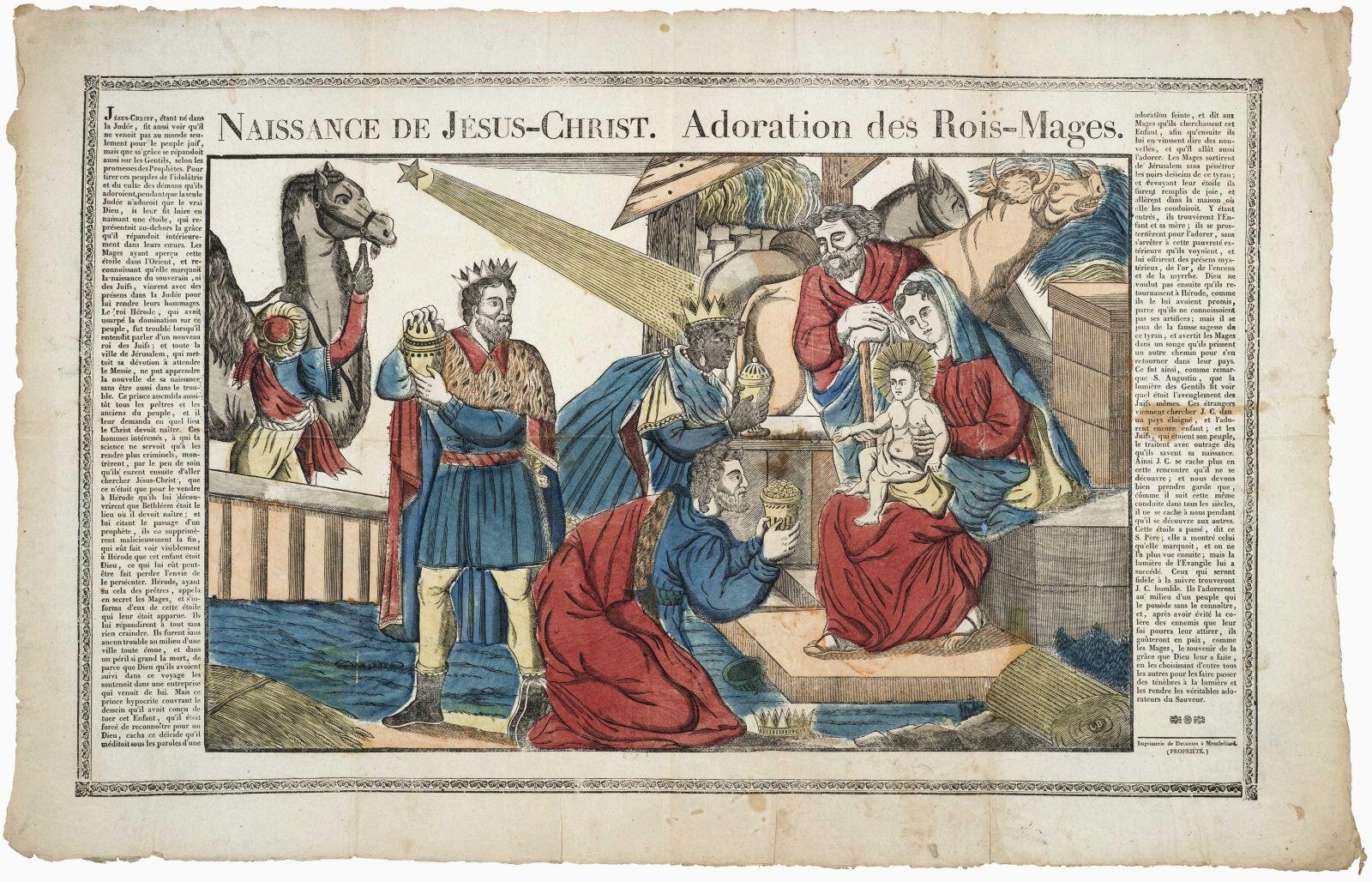 NAISSANCE DE JÉSUS-CHRIST. Adoration des Rois-Mages. (titre inscrit)