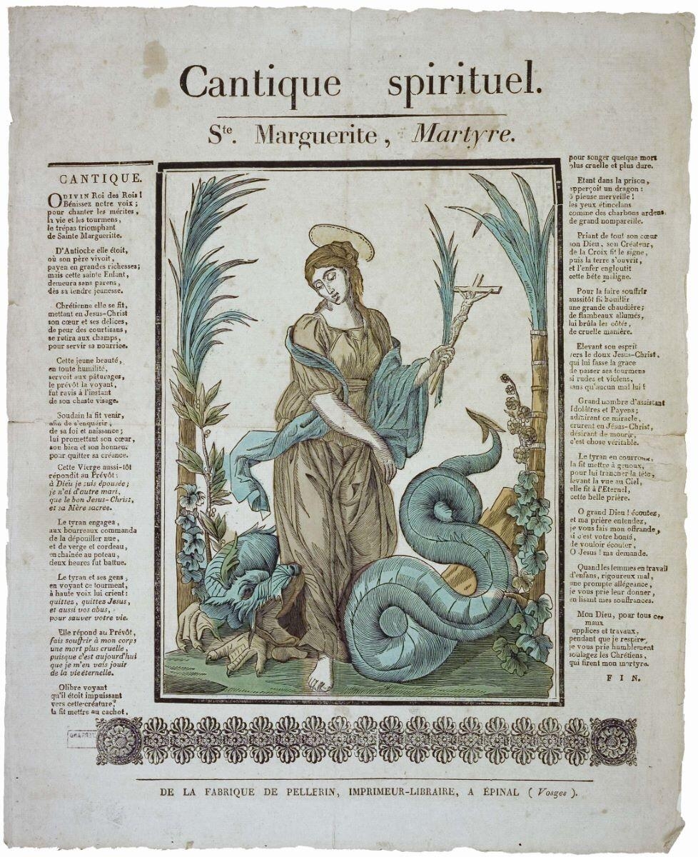 Cantique spirituel. / Ste. Marguerite, Martyre. (titre inscrit)
