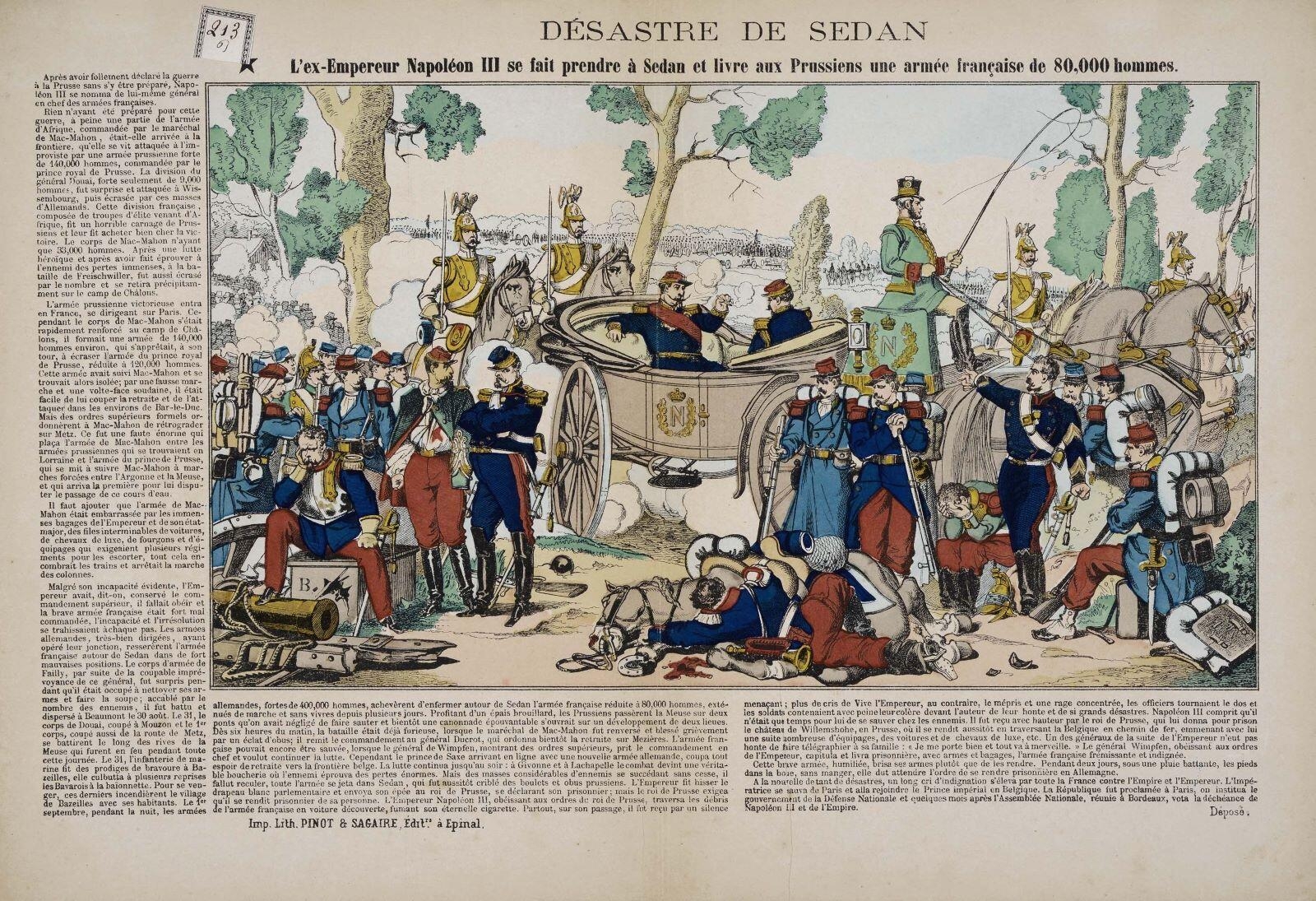 DÉSASTRE DE SEDAN (titre inscrit)