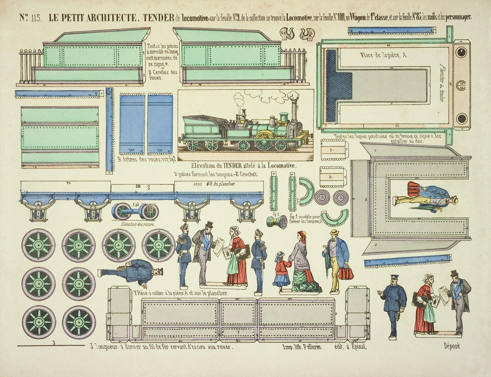 N°.115. LE PETIT ARCHITECTE. TENDER de locomotive. (titre inscrit)