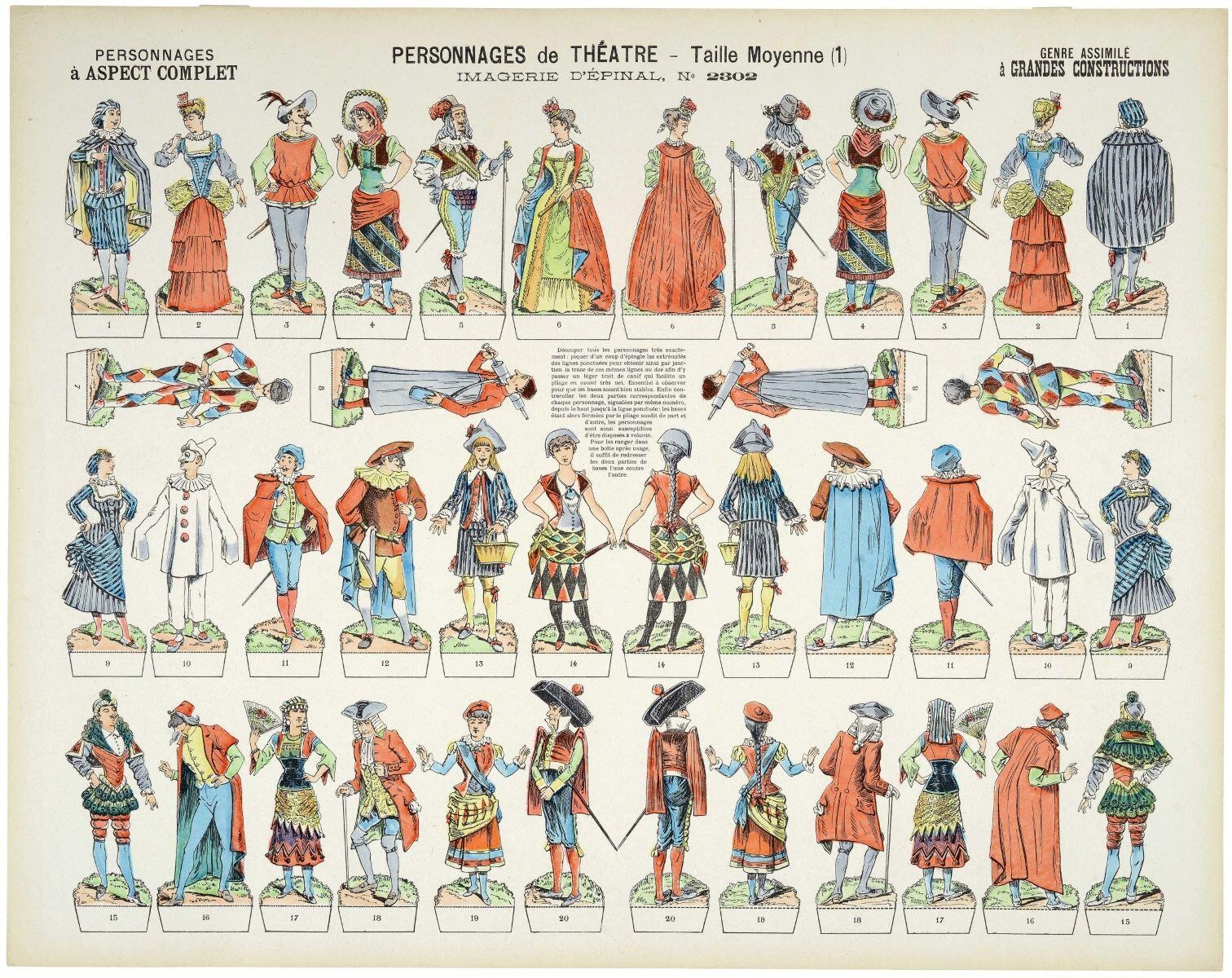 PERSONNAGES de THÉATRE - Taille Moyenne (1) (titre inscrit)