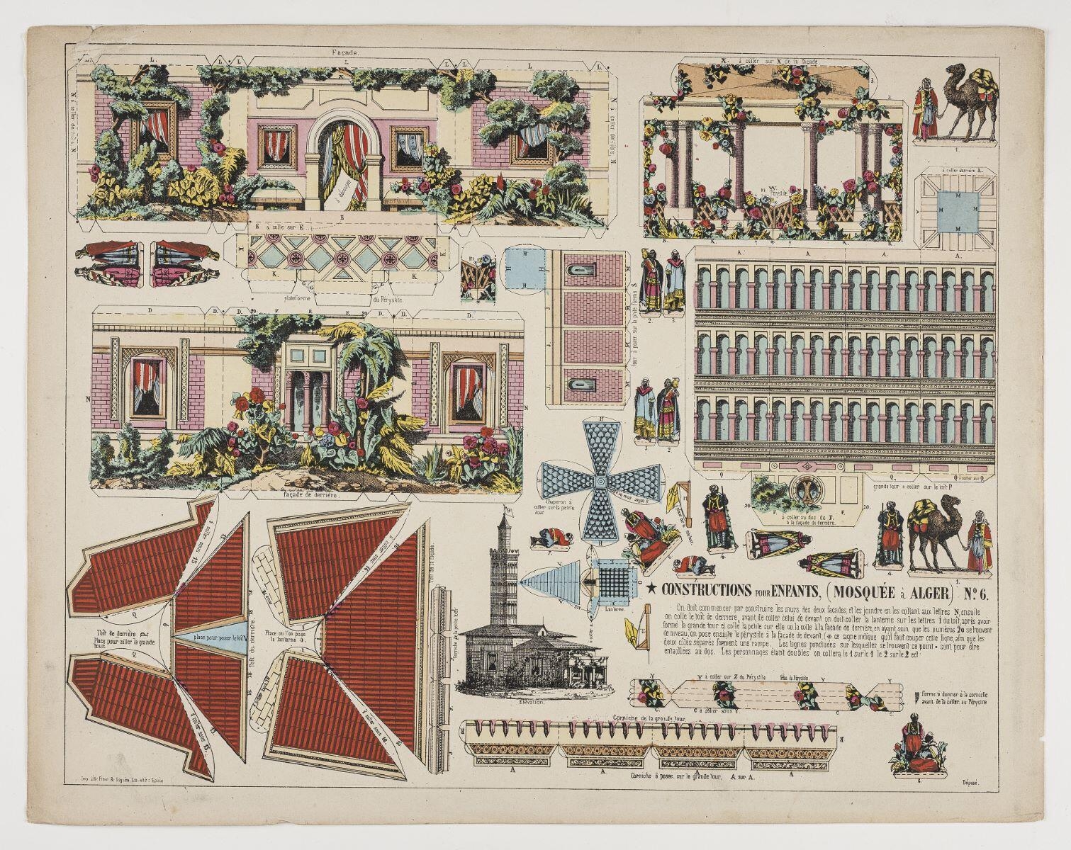 CONSTRUCTIONS pour ENFANTS, (MOSQUÉE à ALGER) N°.6. (titre inscrit)